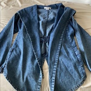 Never worn cute long jean jacket